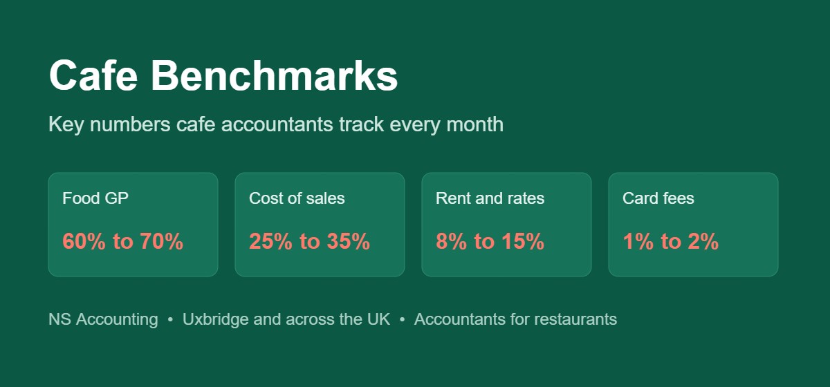 UK cafe benchmarks tracked by cafe accountants