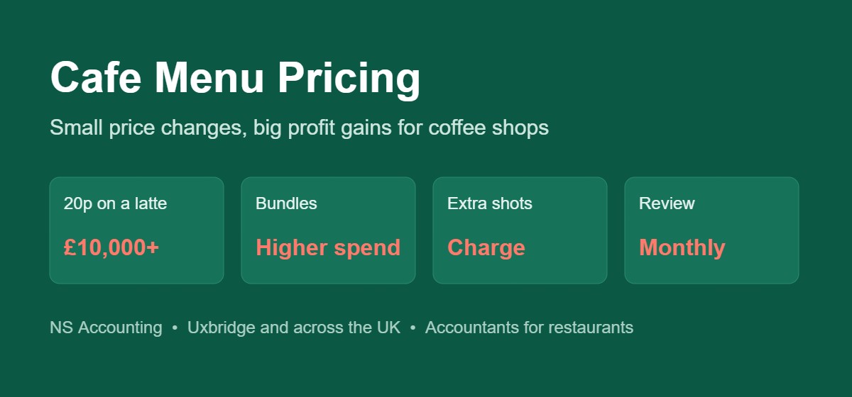 Cafe menu pricing advice from specialist cafe accountants