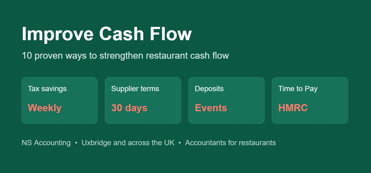 Proven ways to improve restaurant cash flow in the UK
