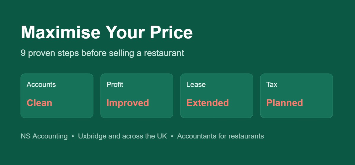 Proven steps to maximise value when selling a restaurant