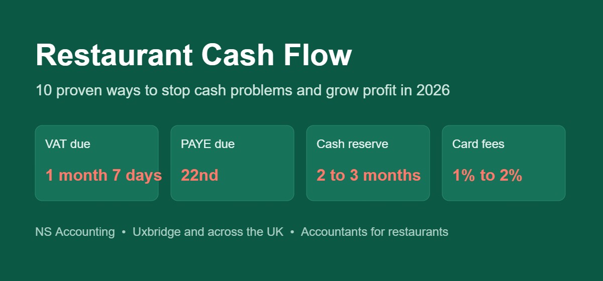 Restaurant cash flow management for UK restaurants by NS Accounting