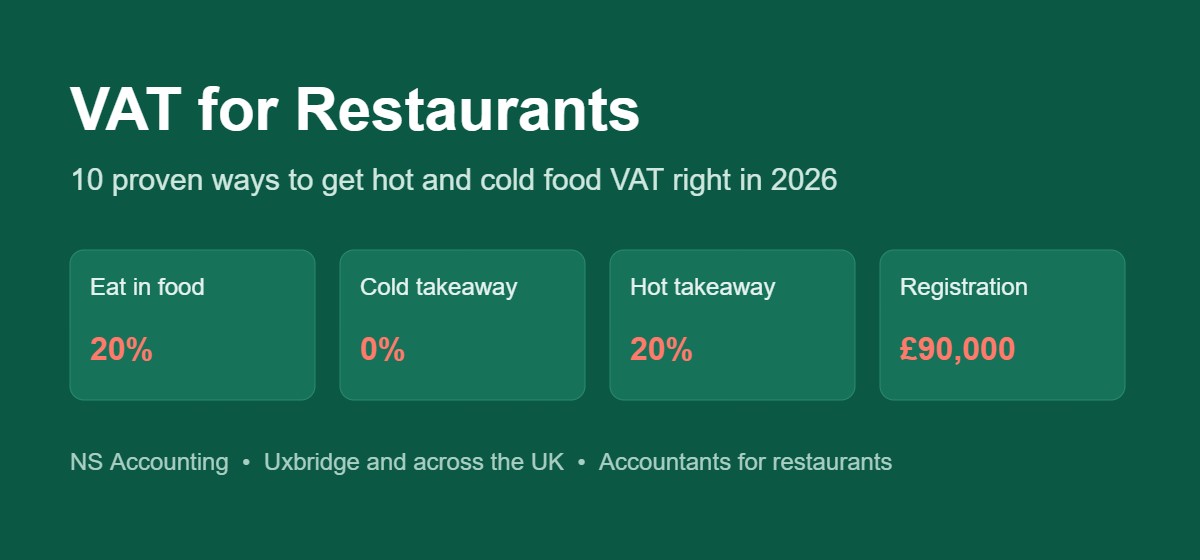 VAT for restaurants in the UK explained by NS Accounting, restaurant accountants in Uxbridge